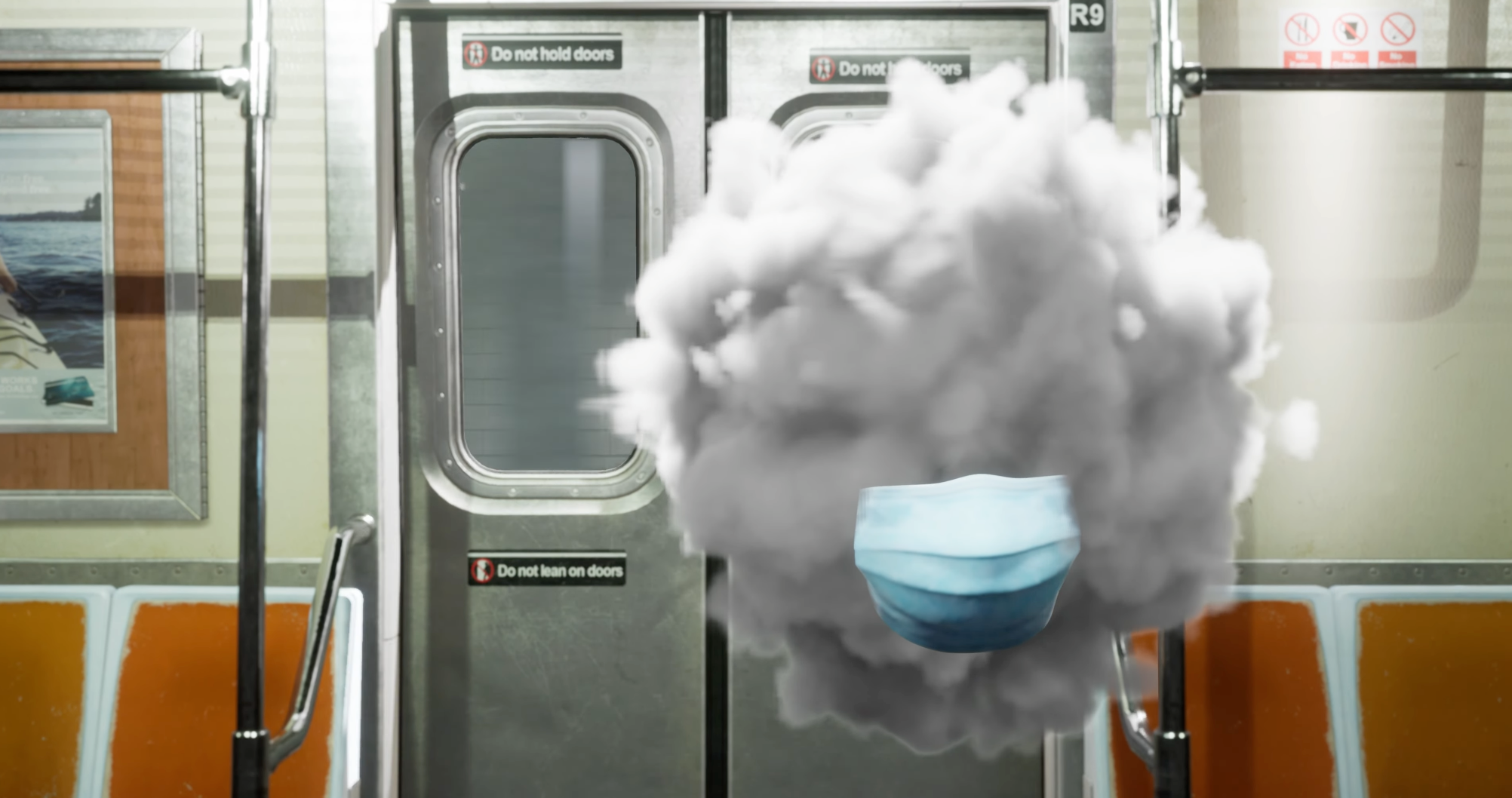 A cloud walks into a subway train Nov 13, 2021