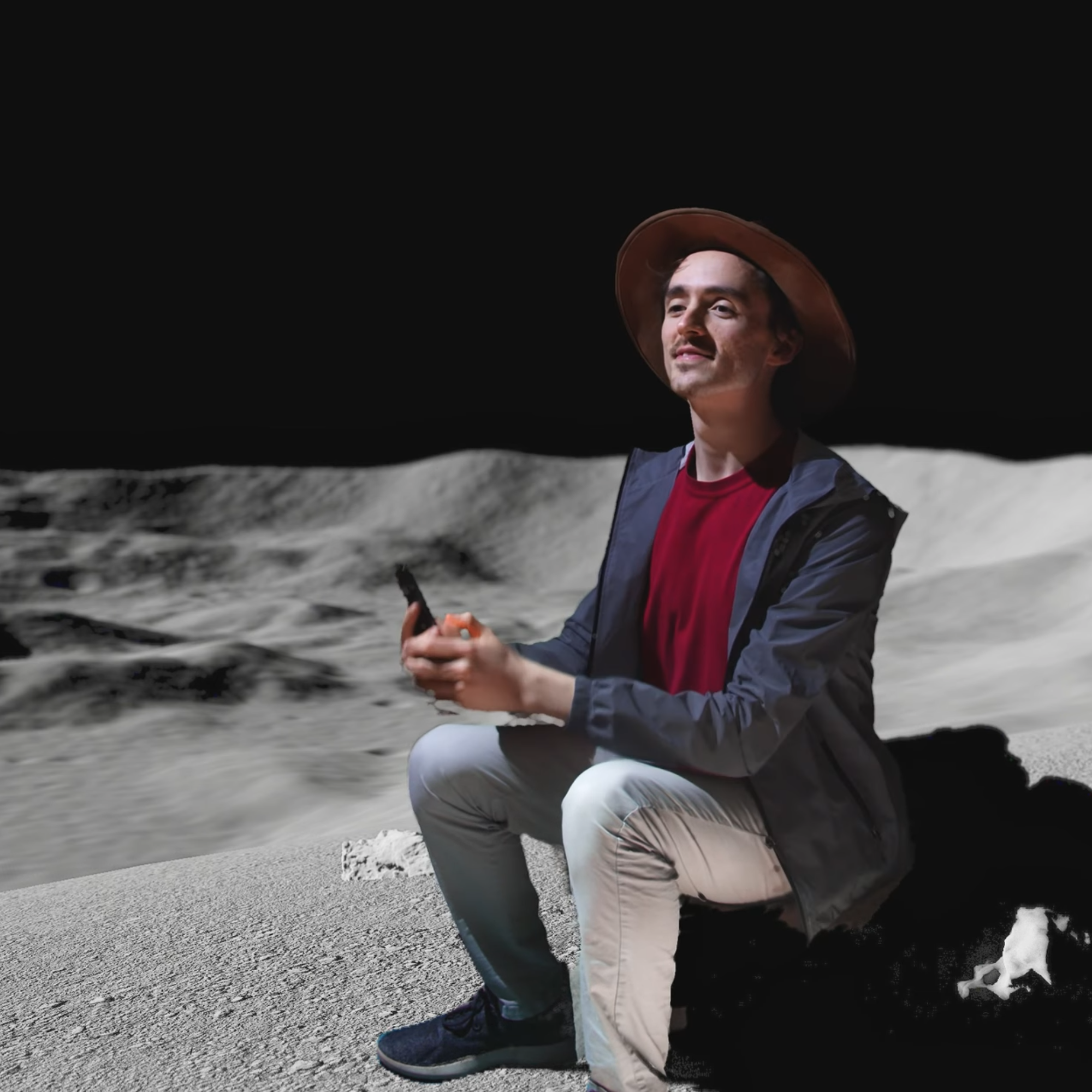 Chlillin on the moon